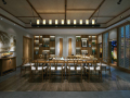 木质现代简约餐厅3D模型