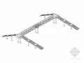 钢结构人行天桥新建工程设计套图（22张 附渲染图）