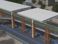 [浙江]跨越立交快速路主线钢箱梁安装动画
