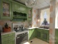 绿色清新田园风格厨房3d模型下载