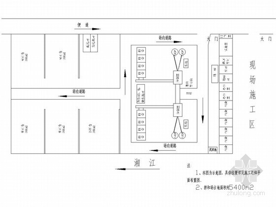 分享桥梁预制场平面示意图资料下载