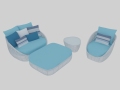 清新沙发3D模型下载