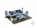清新中式沙发3D模型下载