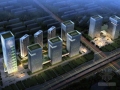 [上海]“龙蟠虹翥”高层现代风格架空连廊办公楼建筑设计方案文本
