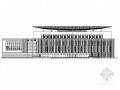 [四川]四层构架屋面弧线型框剪结构县级图书馆建筑施工图