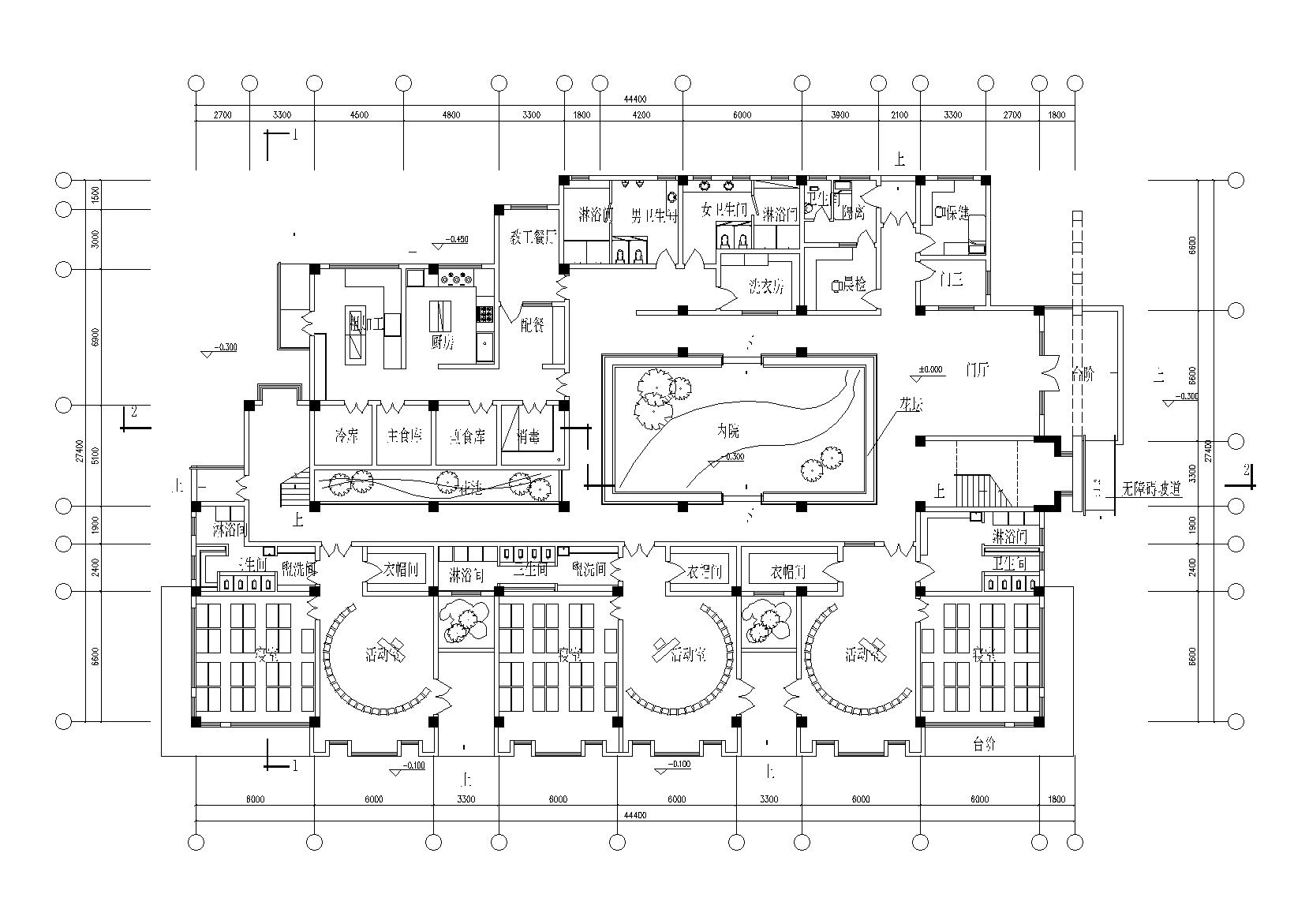 [湖南]长沙知名地产8班幼儿园建筑设计施工图(cad 效果图)