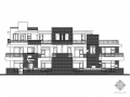某三层四联排现代别墅建筑施工图