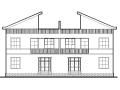 两户双联式，二层半新农村别墅建筑设计文本（包含效果图+CAD）