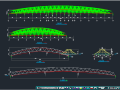 实习基地室内跑马场屋面网架全套设计图纸