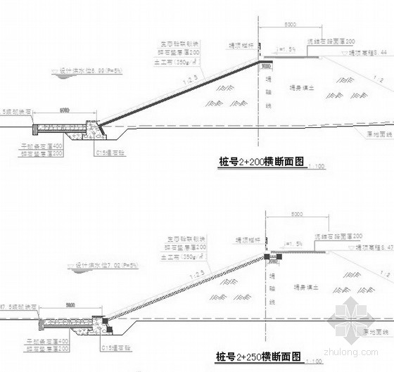 防洪堤工程全套施工图纸