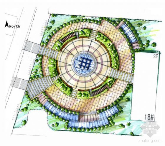 辽宁某小区广场二期方案设计-园林景观学生资料-筑龙