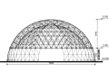 20m双层网壳结构施工图（CAD、12张）