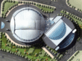 杭州黄龙体育中心网球馆张弦屋面设计