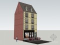 咖啡馆建筑SketchUp模型下载