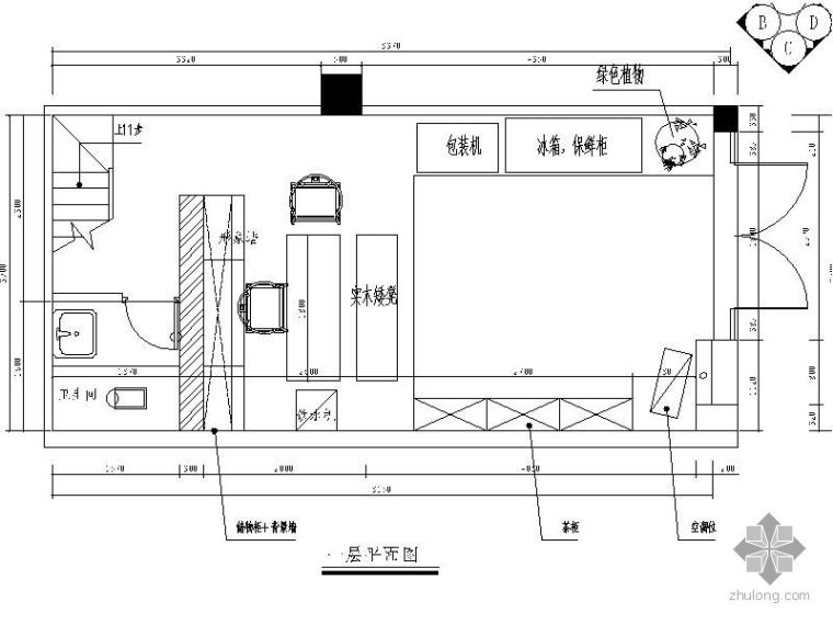 主要内容:原始结构图,平面布置图,天花布置图,地面布置图,专卖店