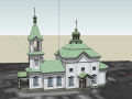 欧式小教堂SketchUp模型下载