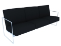 现代黑色沙发3D模型下载
