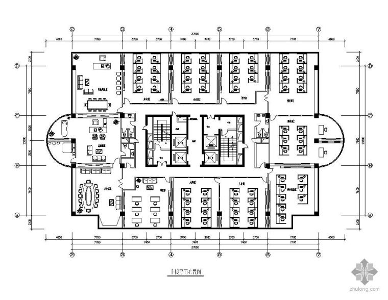 [分享]二层办公楼平面设计图资料下载