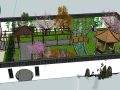 中式庭院景观设计模型下载