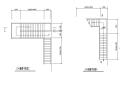 简单式钢结构楼梯平面立面剖面图