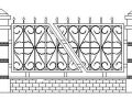 小区别墅四种围墙施工图