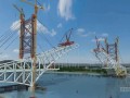 [广东]地标钢桁拱桥梁施工工程动画3分钟