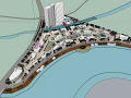 大型低密度商业街概念设计建筑SU模型