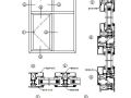 天津某断桥铝58隔热型材截面节点构造详图