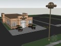 咖啡店建筑SketchUp模型下载