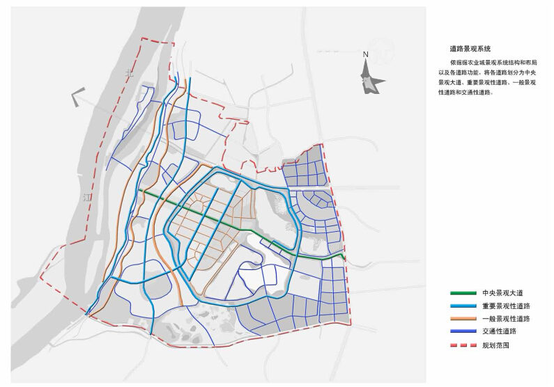 目录:项目概况,规划总则,景观空间结构,道路景观系统规划,总体景观