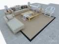 清新现代沙发3D模型下载