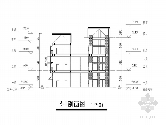 商业区剖面图