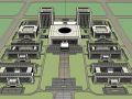 某行政区规划方案建筑模型设计