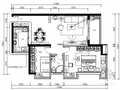 [深圳]时尚简约2室2厅家装CAD施工图
