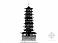 [仿古建]桂林榕杉湖景区某岛九层包铜铜塔建筑施工图