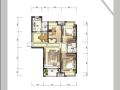 101平米三居室中式风格设计案例
