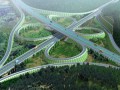 [湖北]64km双向四车道高速公路长江大桥两岸接线工程设计投标技术文件（含CAD图）