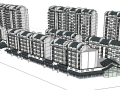 灰白色建筑楼房模型设计