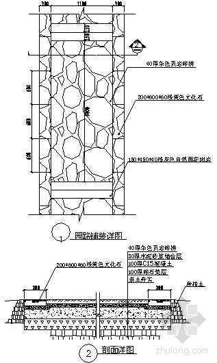 [分享]cad园路地面铺装详图资料下载