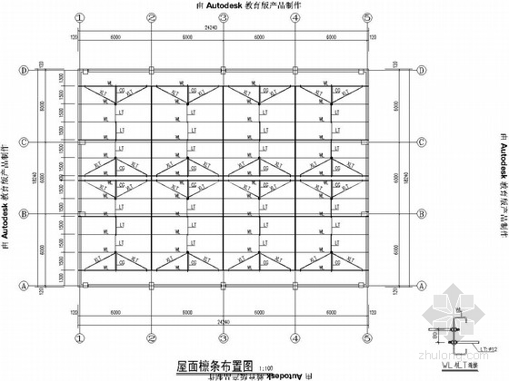 屋面檩条布置图