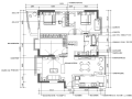 某中式风格三居室住宅室内设计施工图（含效果图）
