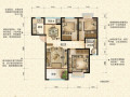 华冶翡翠湾 103平米 A2-3户型 新古典风格 三居室
