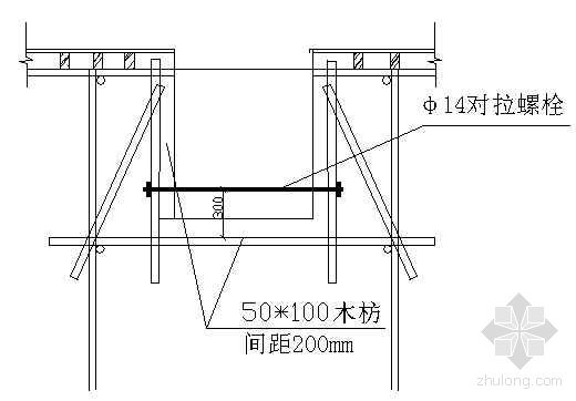 梁模板及支撑示意图