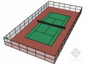 网球场地SketchUp模型下载