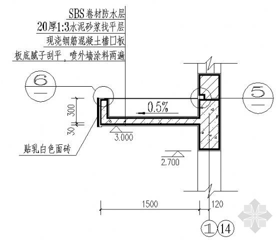 雨棚详图1-建筑节点详图-筑龙建筑设计论坛