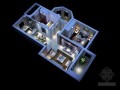 室内家装方案鸟瞰图3d模型下载