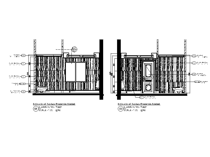 建筑设计事务所cad施工图(含效果图)立面图