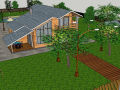 别墅庭院景观设计模型下载