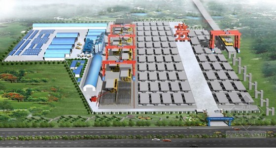预制场建成后示意图