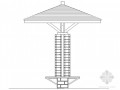 中式现代单柱亭施工详图